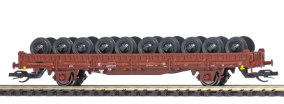 Busch 31511 - TT - Flachwagen Ks [3300] mit Radsätzen, DR, Ep. IV